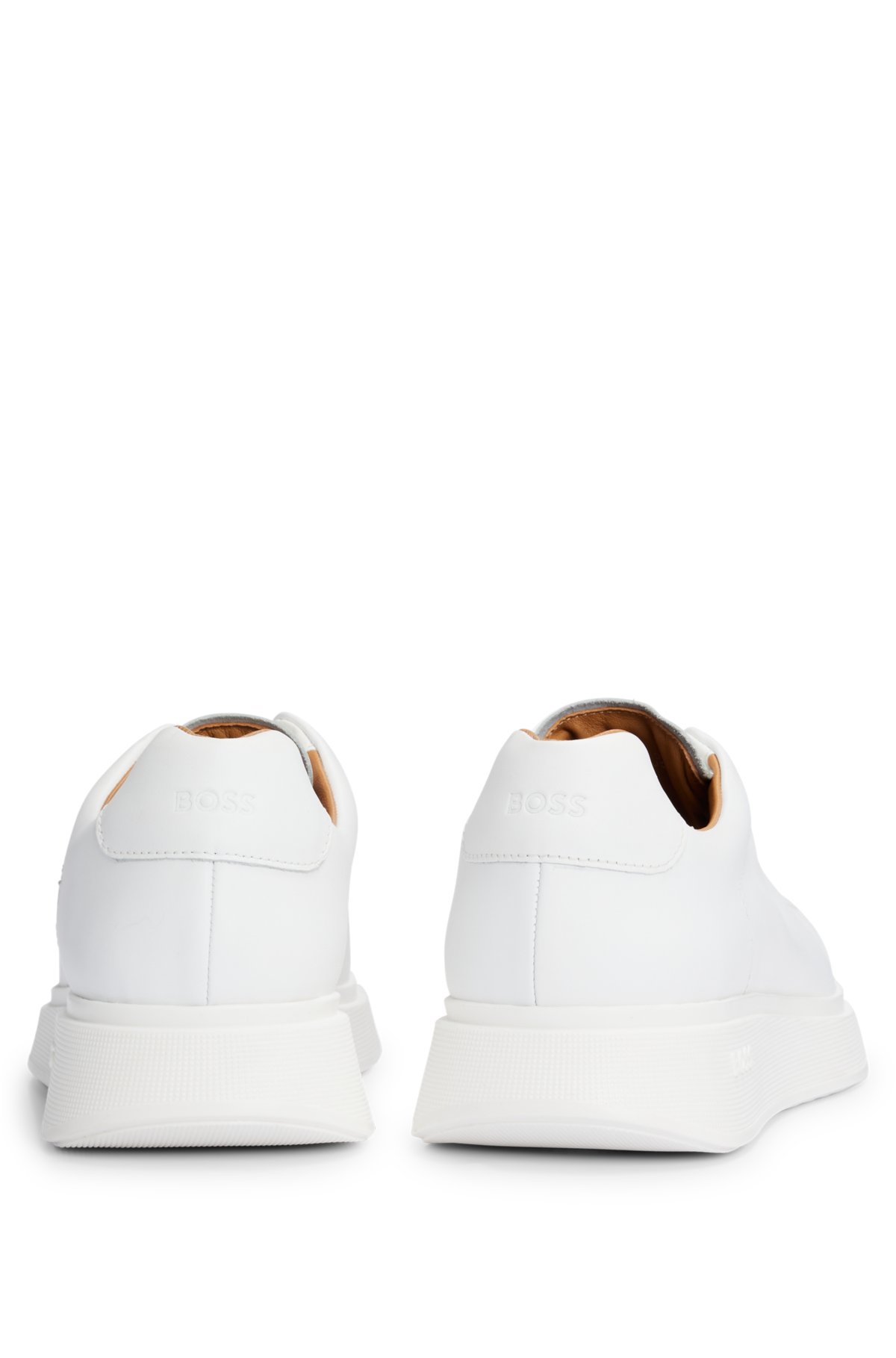 BOSS - Leather trainers with rubber outsole