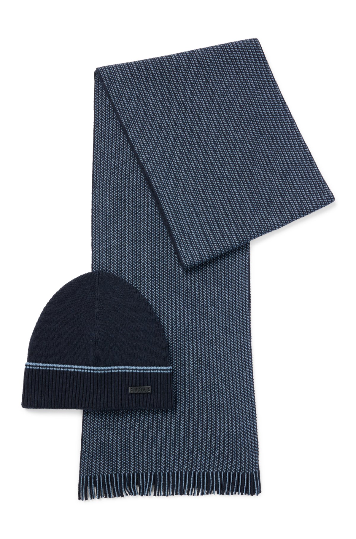 Boardmans - Coffret cadeau composé de 3 éléments : chapeau, écharpe et  gants en maille épaisse