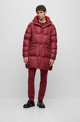 Mens red puffa outlet jacket