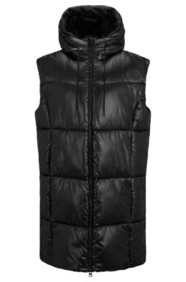 HUGO - Water-repellent puffer gilet with logo patch
