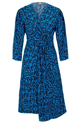 Robe cache-cœur à col V et imprimé de la saison