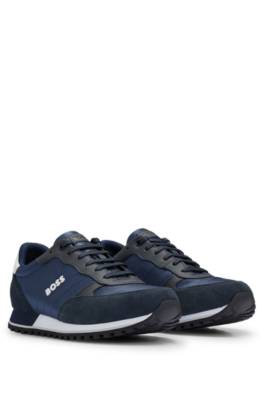 Hugo Boss Running-style Trainers In Mixed Materials With Logo Details ...