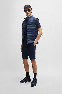 BOSS - Mixed-material trainers with faux-leather trims