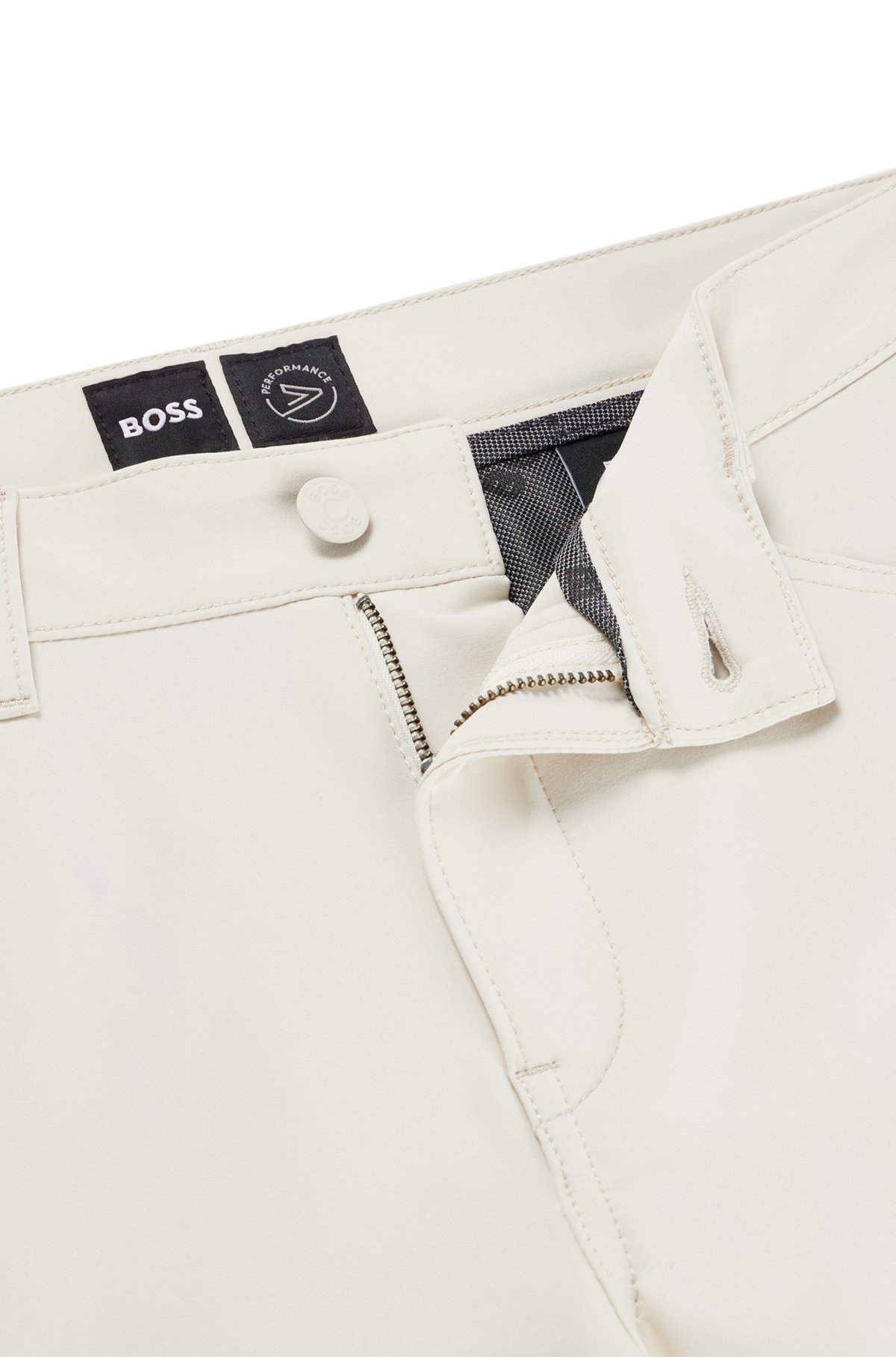 Slim-fit jeans in performance-stretch denim, White