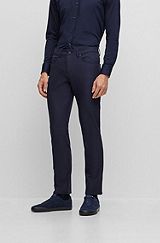 Slim-fit jeans in performance-stretch denim, Dark Blue