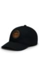 Porsche x BOSS cotton-twill cap with embroidered logo patch, Black