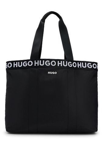 Tote bag with contrast branding, Black