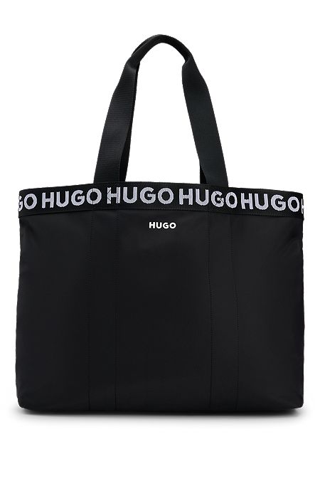 Tote bag with contrast branding, Black