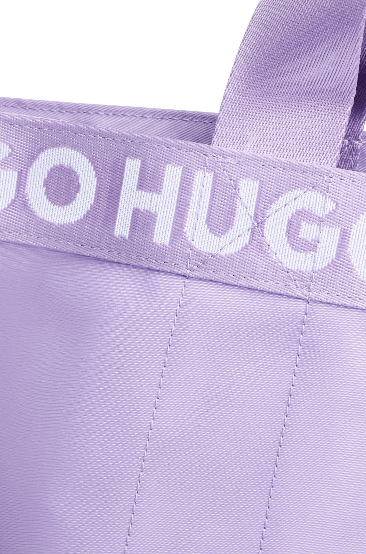 Tote bag with repeat contrast-logo details, Light Purple