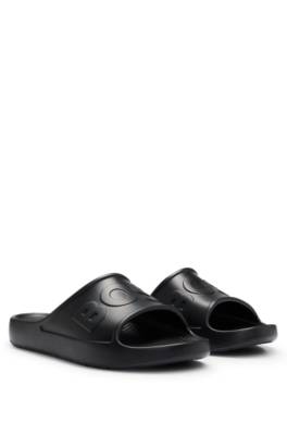 Hugo Boss Lightweight Eva Slides With Logo Strap In Black