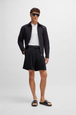 Lightweight EVA slides with logo strap, Black