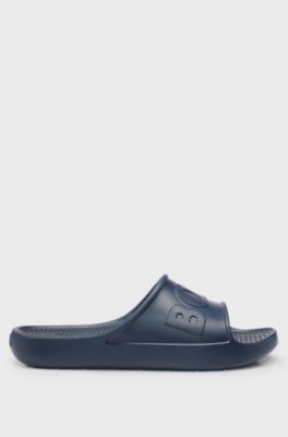 Lightweight EVA slides with logo strap, Dark Blue