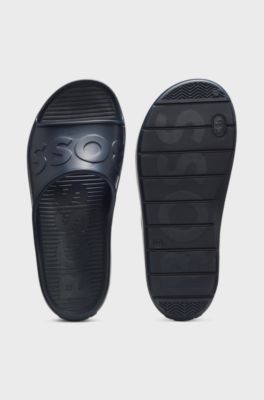 Lightweight EVA slides with logo strap, Dark Blue