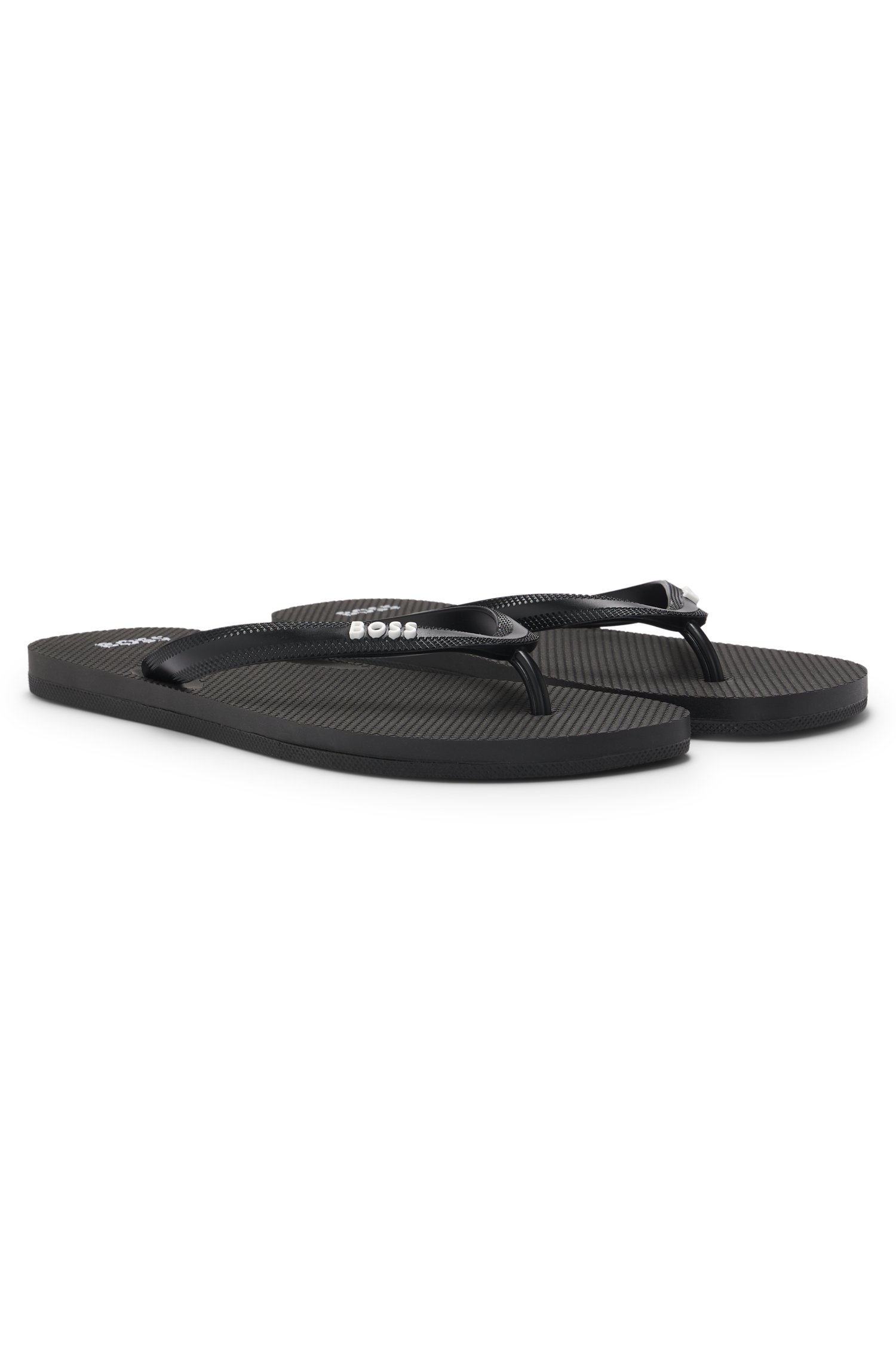 Boss Italian-made flip-flops with contrast logo detail sandaler herr