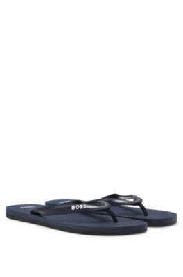 White hugo boss clearance flip flops