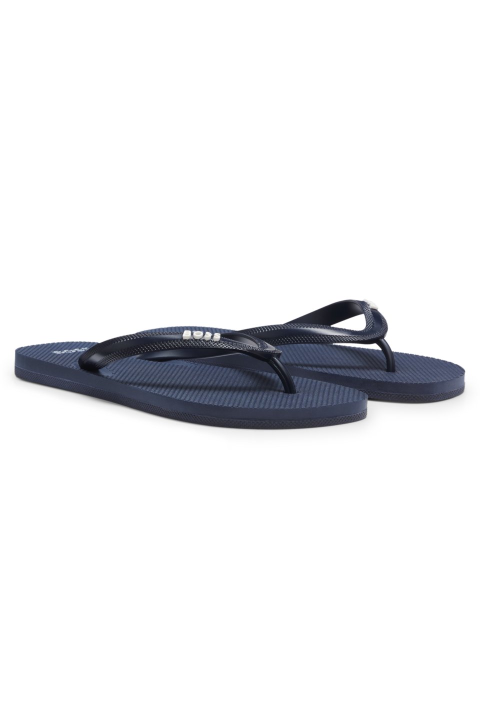 Italian-made flip-flops with contrast logo detail