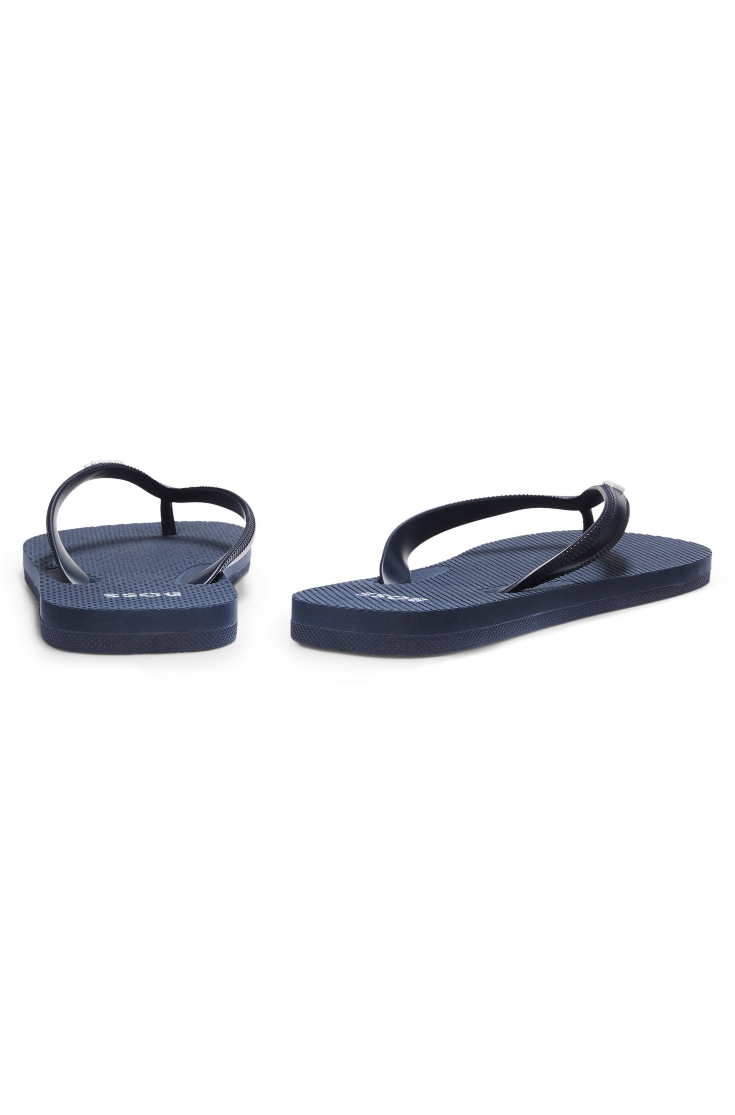 Boss Italian-made flip-flops with contrast logo detail sandaler herr – bild 3