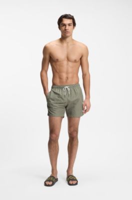 Italian-made slides with raised logo, Black