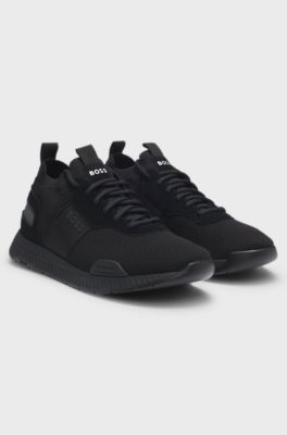 Knitted-upper trainers, Black