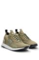 Sock trainers with suede trims, Beige