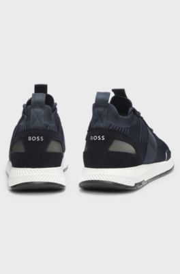 Knitted-upper trainers, Dark Blue