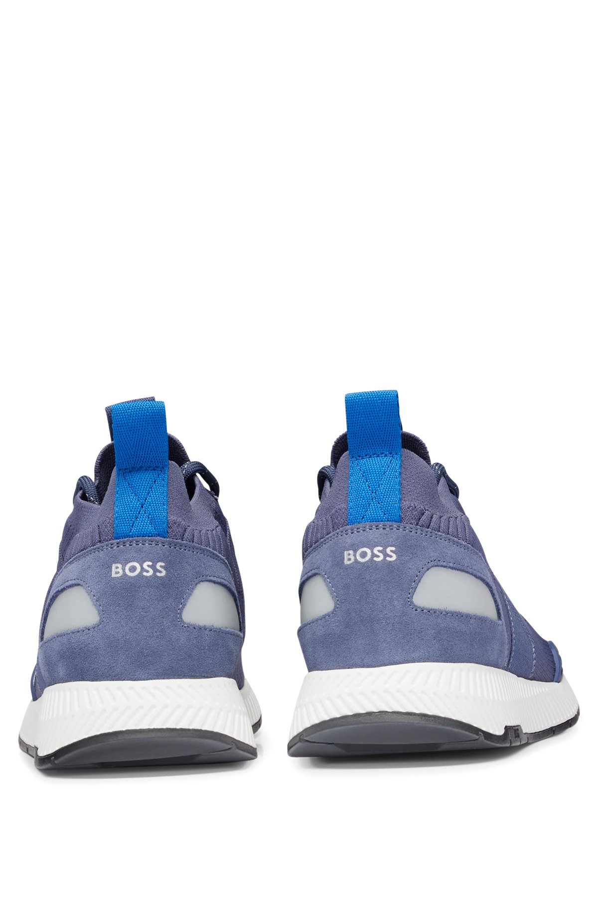 Sock-Sneakers mit Veloursleder-Details, Blau