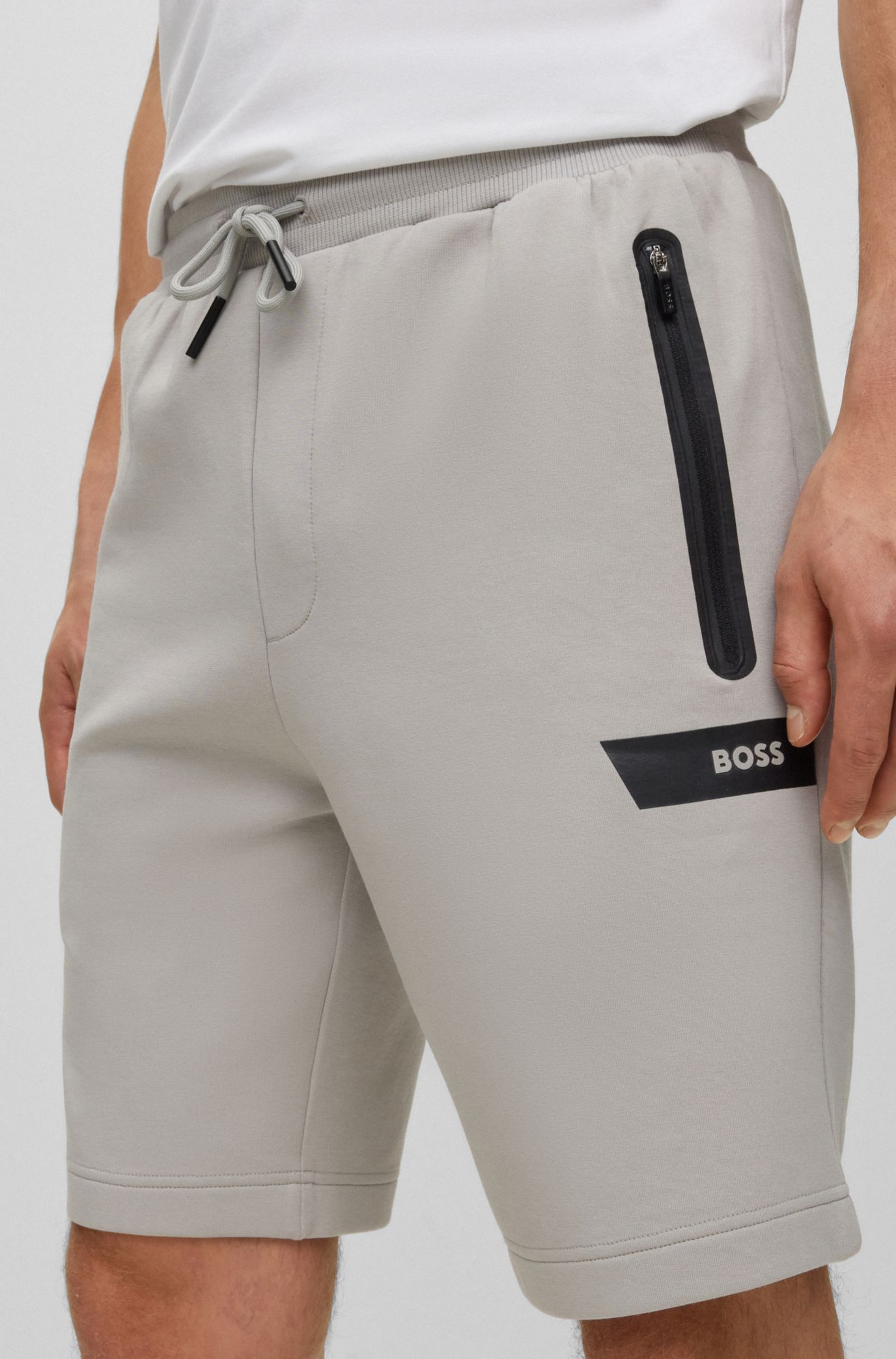 Hugo boss shorts on sale with zip pockets