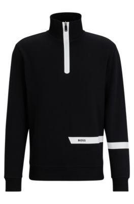 Hugo boss jumper on sale black and white