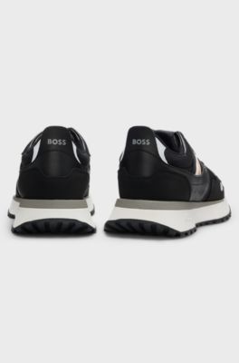 Running-style trainers with EVA-rubber outsole, Black