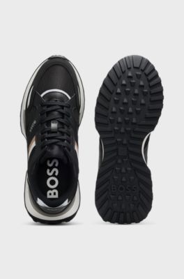 Sneakers i l&oslash;bestil med yders&aring;l i EVA-gummi, Sort