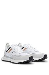 Running-style trainers with EVA-rubber outsole, White