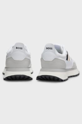 Sneakers stile runner con suola in gomma EVA, Bianco