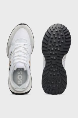 Running-style trainers with EVA-rubber outsole, White