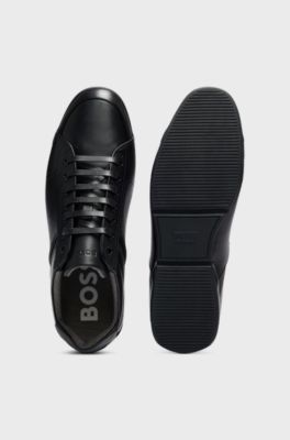 Sneakers in pelle con fodera interna per il controllo degli odori, Nero