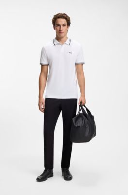 Leather trainers with odour-control lining, Black