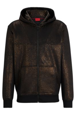 Hugo boss sales zip hoodie gold