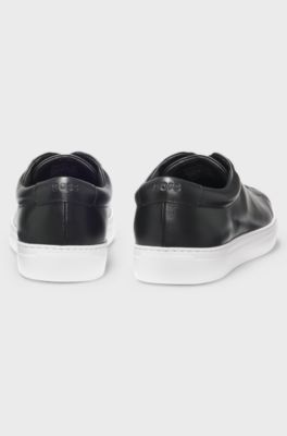 Low-top trainers in nappa leather, Black