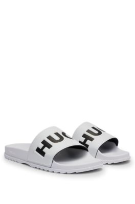 Hugo boss sliders black and deals white