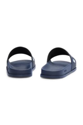 Slides mit Logo-Riemen, Dunkelblau