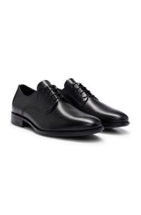 Leren derbyschoenen met kenmerkende details, Zwart