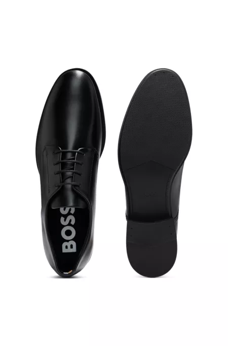 Leather Derby shoes with signature trims