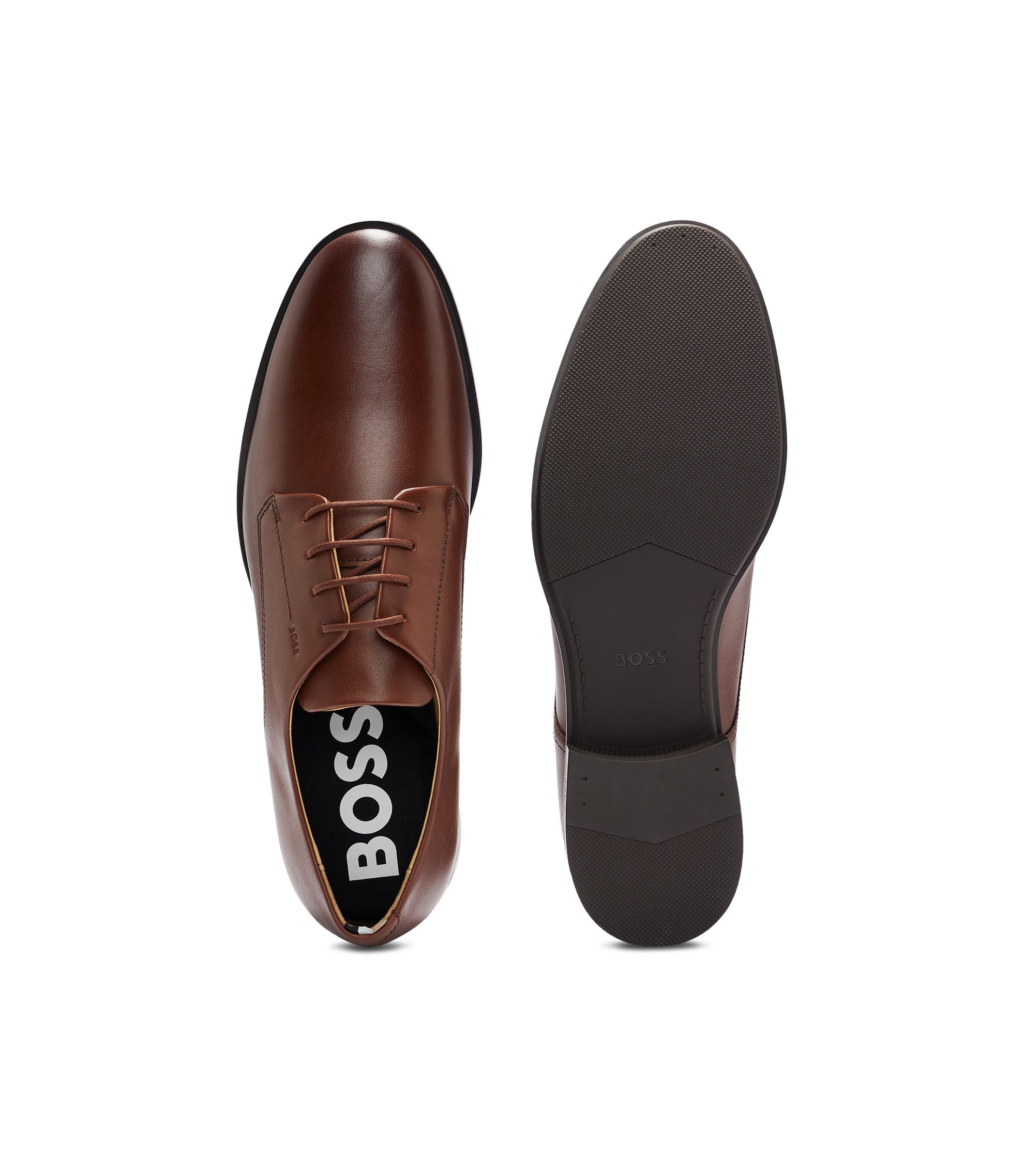 Hugo Boss Rich Brown Leather Derbys Hugo Boss Men main image 3