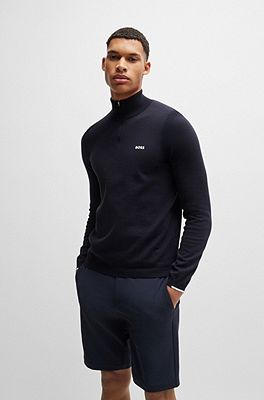 Boss ziston zip online neck sweater