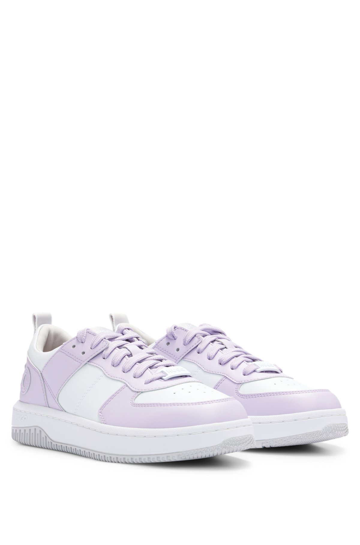 HUGO - Pastel-coloured trainers with backtab logo