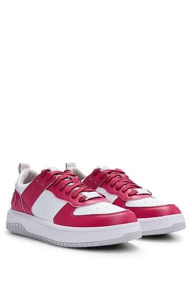 Pastelfarvede sneakers med logo på hælstykket, Lys pink