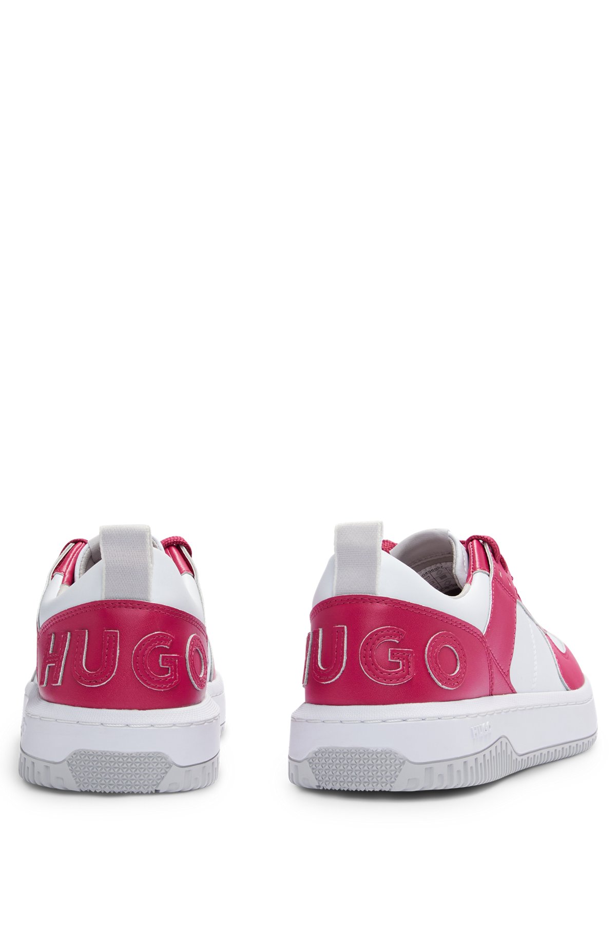 Pastelfarvede sneakers med logo på hælstykket, Lys pink