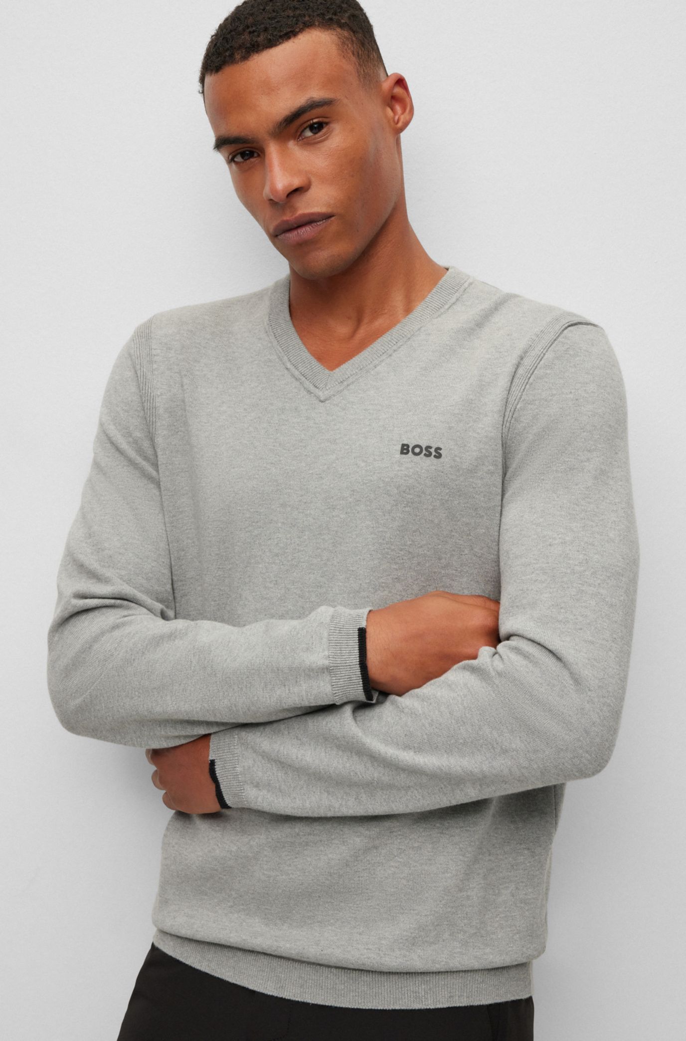 Hugo boss clearance v neck sweater