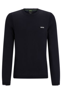 BOSS レギュラーフィットフーディ コットンブークレ リブカフ hbeu50498539_402_100?$