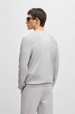 Pullover aus Dry-Flex-Gewebe mit Rundhalsausschnitt und Logo, Hellgrau