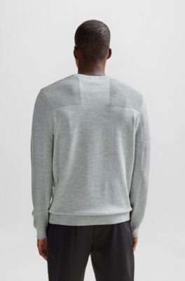 BOSS - Pullover aus Dry-Flex-Gewebe mit Rundhalsausschnitt und Logo